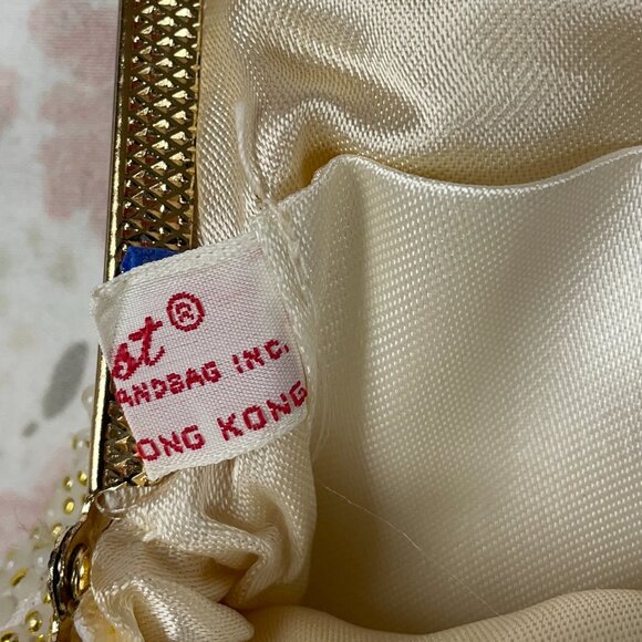 Mister Ernest Handbag - Gold colored beading, Made in Hong Kong - Picture 8 of 12